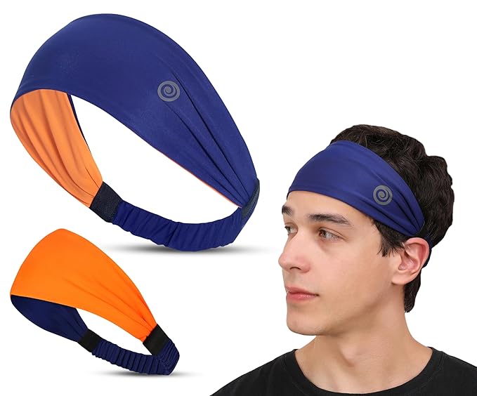 Athmonk Lycra Multipurpose Reversible Headband For Men Women